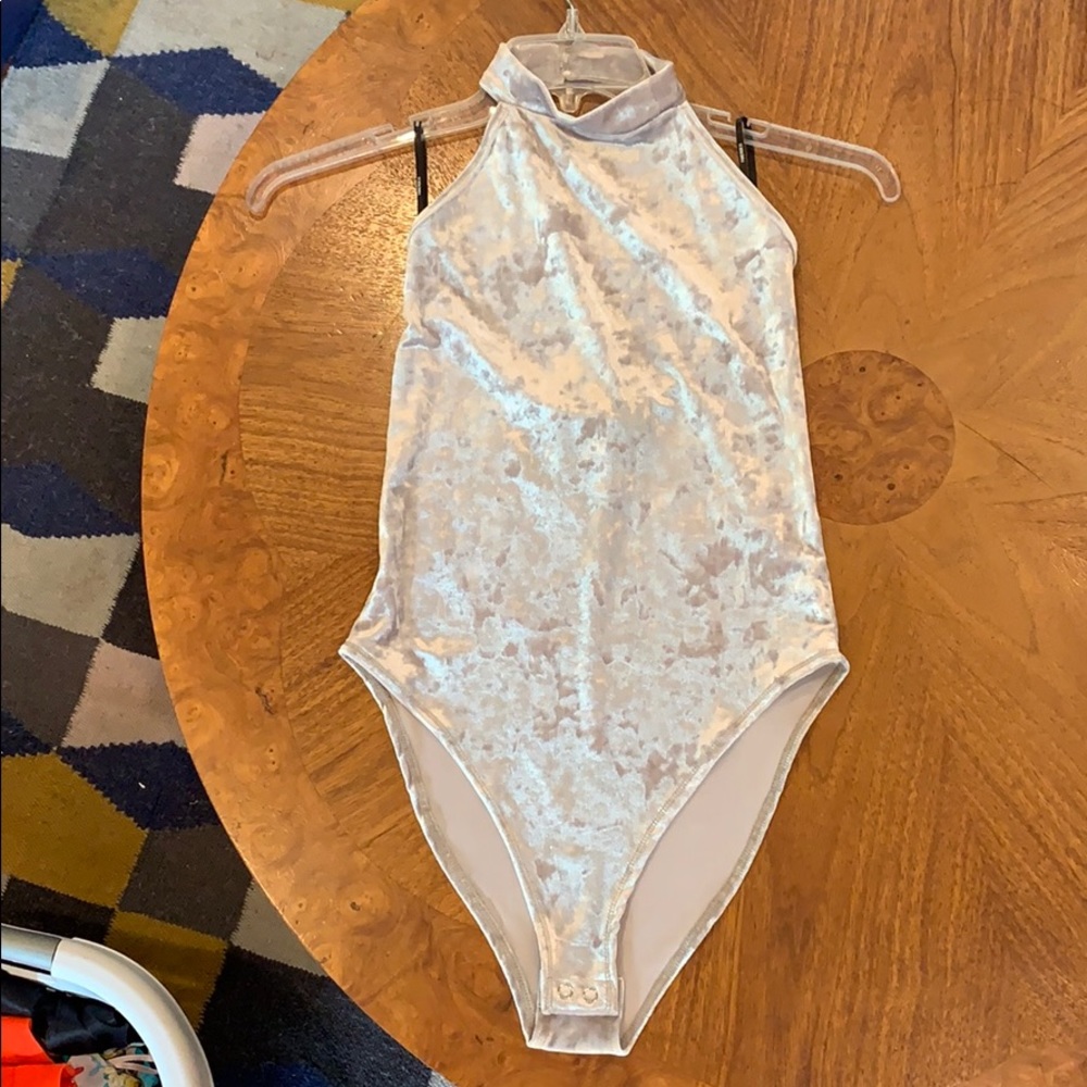 Grey Velvet Onesie